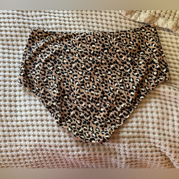 Aerie Leopard Print High Waisted Full Coverage Bikini Bottoms XXL - Picture 2 of 4